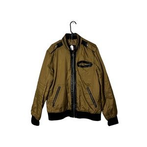 Medium gold and black zip up